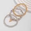 3Pcs/Set Irregular CCB Stone Chain Bracelets Jewelry Party Accessories Geometric Heart-Shaped Pendant Bracelet 2025 New