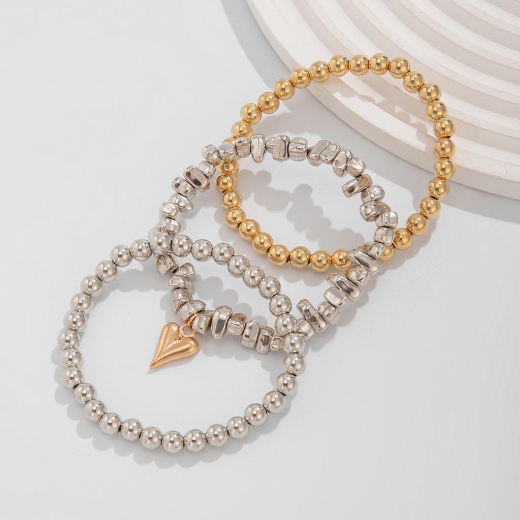 3Pcs/Set Irregular CCB Stone Chain Bracelets Jewelry Party Accessories Geometric Heart-Shaped Pendant Bracelet 2025 New