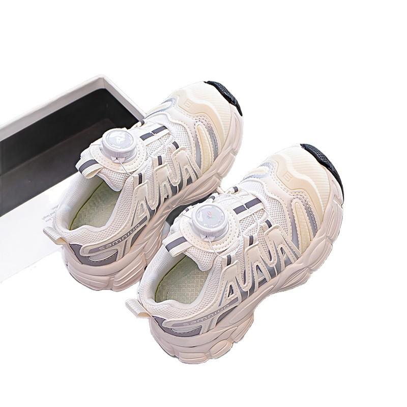 Pink Rotating Buckle Sneakers Girls New Autumn Children's Shoes Dad Shoes Boys Hiking Shoes Tide Brand