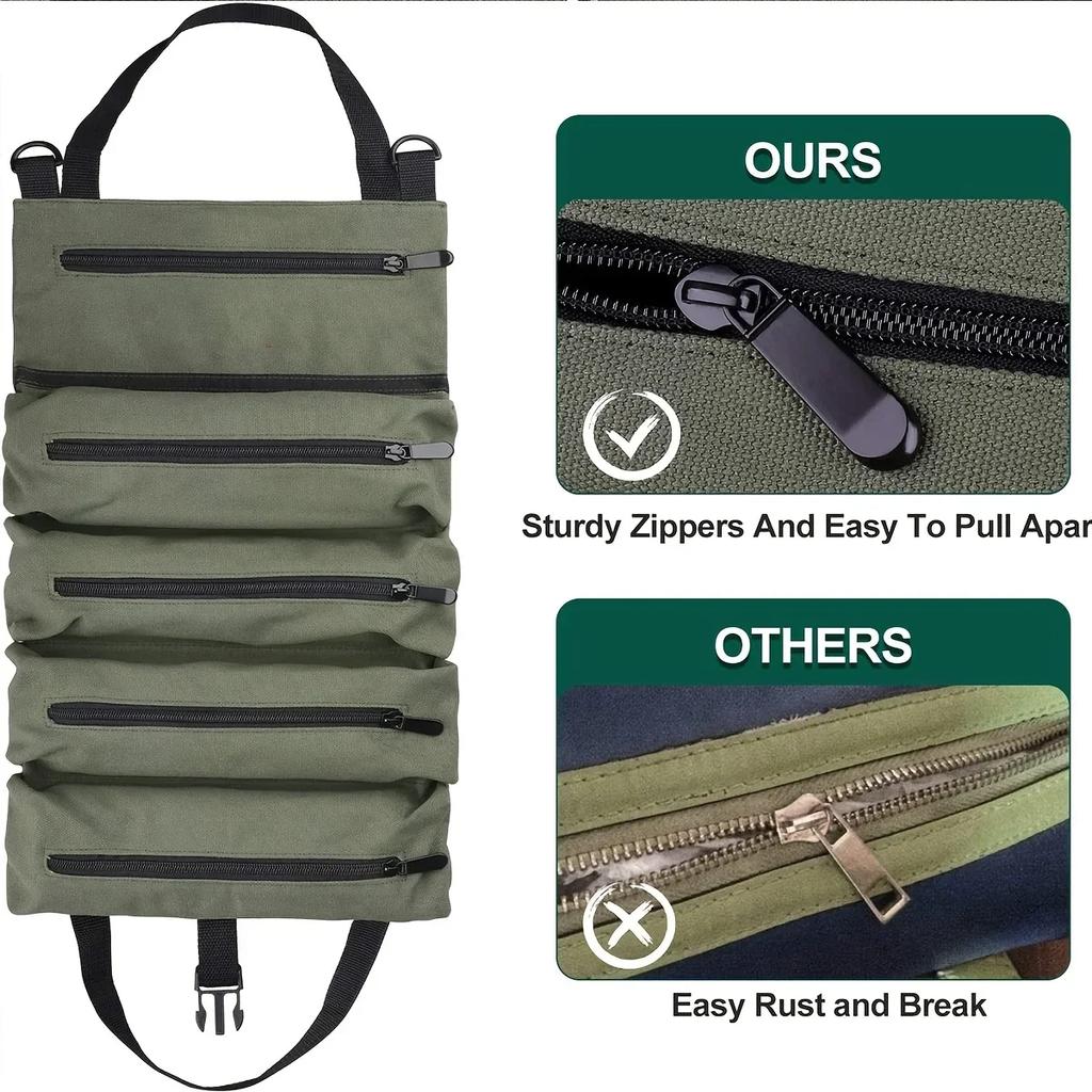 Víceúčelová brašna na nářadí Vysoce kvalitní profesionální vícekapesní hardwarové nářadí Pouzdro Srolovací přenosná brašna na drobné nářadí