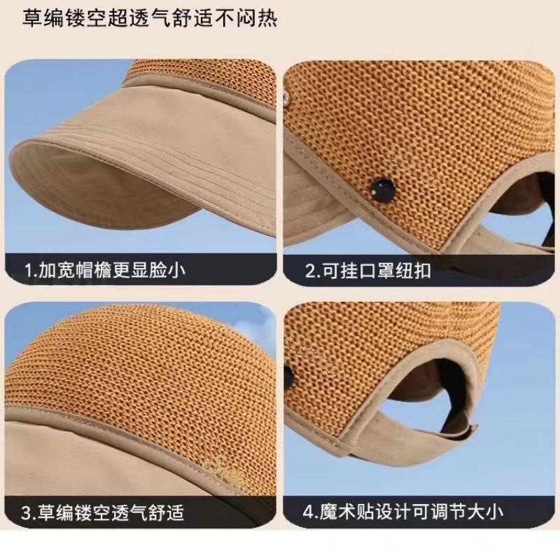 Summer sunshade sunscreen cap mesh breathable foldable sun hat women's fashion bucket hat cap