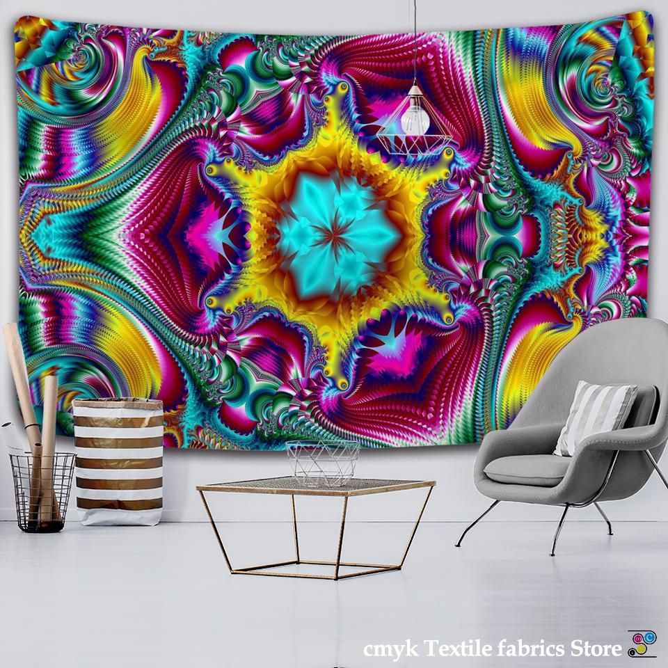 Wall Hanging Tissu Boheme Mandala Tapestry 3D Jade Home Decor Living Room Background Wall Carpet Cloth Hippie Blanket