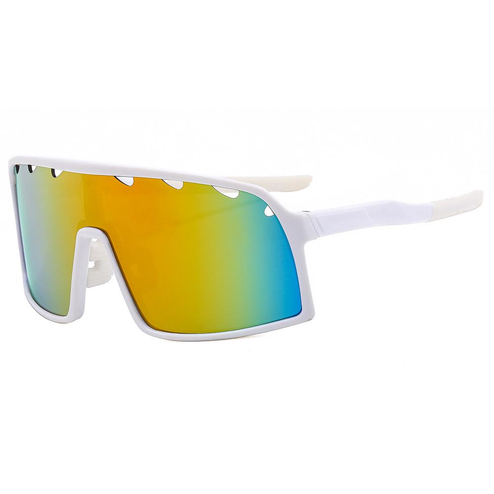 New Outdoor Sports Sunglasses Colorful Cycling Glasses Large Frame One-Piece Protective Sunglasses 9812