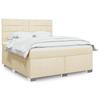 Maison Exclusive - Rete a doghe per letto con materasso Crema 180x200 cm Tessuto