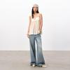 GREEN BELT Women's Solid Thin Strap Tie-Detail Camisole