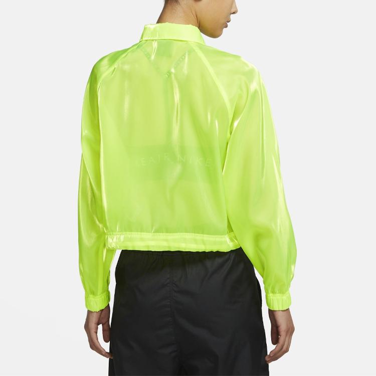 Nike Air Coach Jacket Dámské svrchní oděvy Fluorescent-Yellow CU5545-702
