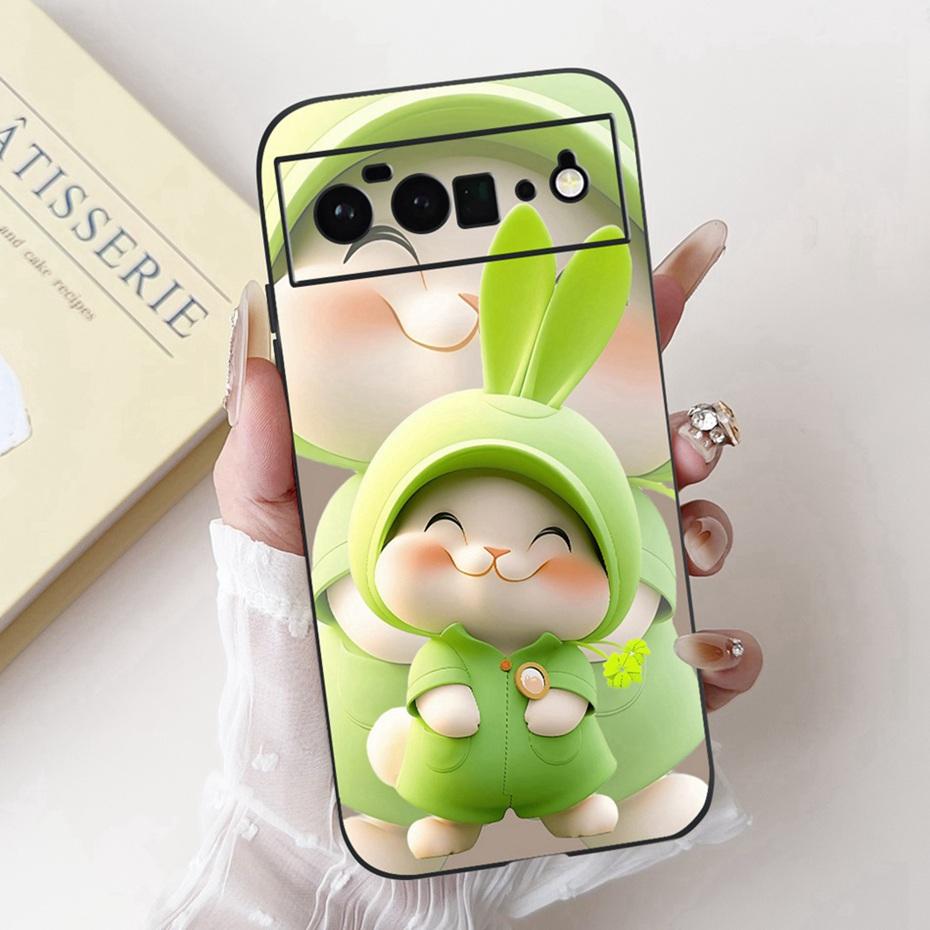 Beautiful Floral Painting Phone Case For Google Pixel 6 Pro 6a Black Silicone Soft Cover For Google Pixel6 6a 6Pro Cases Bumpers