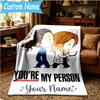 Custom Name Grey Doctor Blanket Flannel Blanket for Camping, Hiking, Garden Parties, Picnic Essentials,gift for family and friend