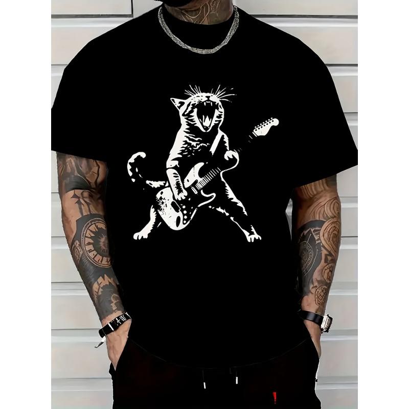 New Retro Style 3D Wolf Print Men's T-shirt Summer Daily Men's Casual T Shirt Outdoor Street Men Fashion Street Short Sleeve Tee