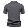 Callaway Tricou polo din lână pentru bărbați, brodat primăvara/vara 2025, stil business casual, tricou polo tricotat cu guler închis, mânecă scurtă