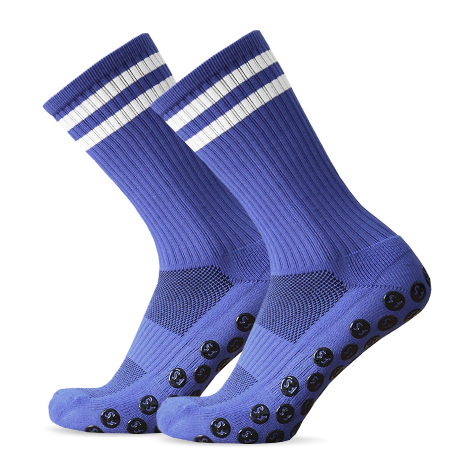 

3 пары противоскользящих футбольных носков, носки для командных видов спорта, дышащие быстросохнущие носки для фитнеса на открытом воздухе 1 Pair синий