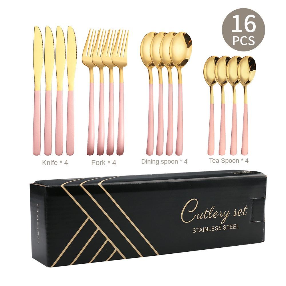 HANYANG Stainless Steel Tableware Family Hotel Supplies Steak Knife, Fork and Spoon Set Western-style Tableware