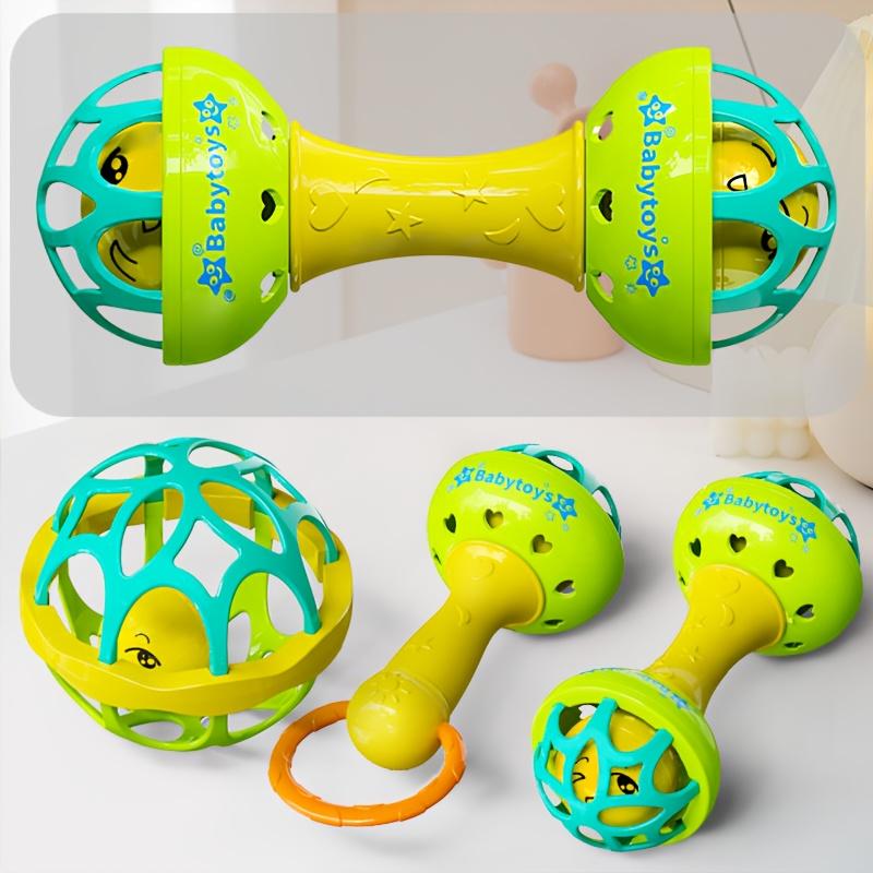 Colorful Hand-Cranked Bell & Ball Toy for Infants & Young Children - Safe ABS Material, Sensory Learning