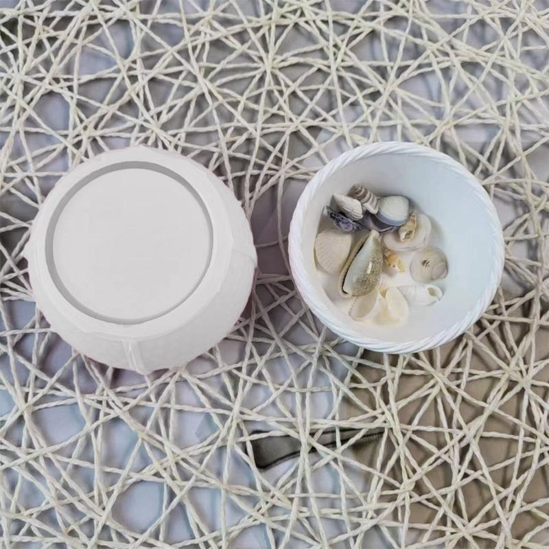 QX2E Vases Molds Weaving Basket Flower Pots Silicone Mould Castings Molds