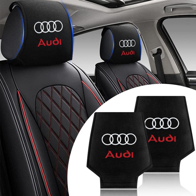 1pcs Car Seat Back Headrest Pillow Dustproof Cover for Audi C5 C6 C7 A4 B6 B8 B7 A6 A3 A5 Q3 Q5 Q7 8P S3 S5 S1 S4 S2 RS3 RS4 RS5 RS6 RS8
