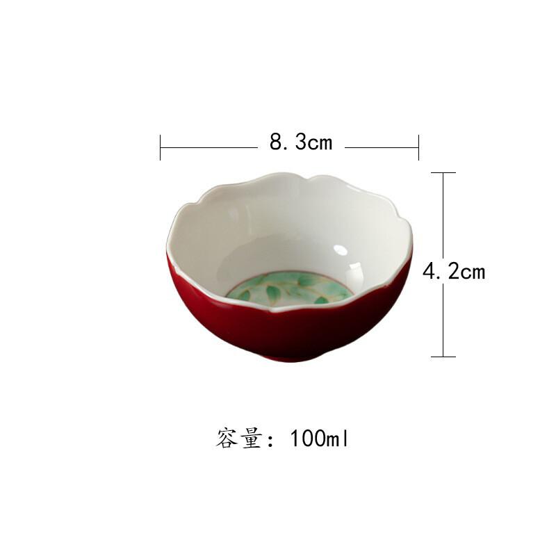 

100ml Hand-painted Flower Teacup Vintage Tea Bowl Tea Cup Set Tea-tasting Meditation Cup Jianzhan Master Cups Collection Craft As Your Choose