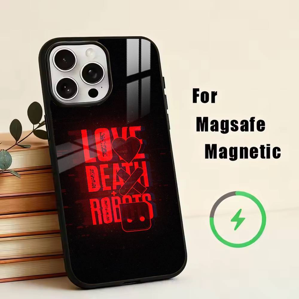 Love, Death & Robots Phone Case For iPhone17,16,15,14,13,12,11 Plus,Pro Magnetic For Magsafe Wireless Charging