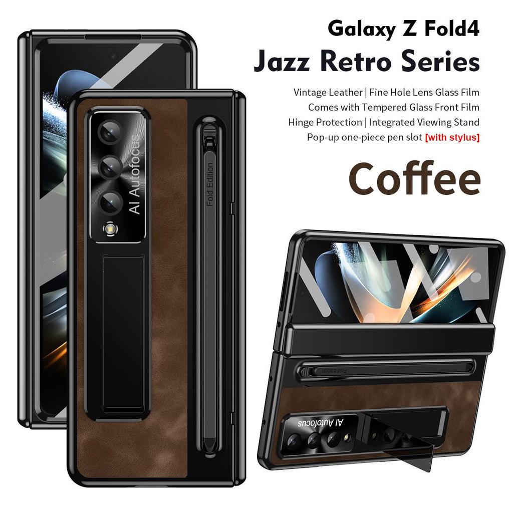 Samsung Z Fold4/5/6/7 Full Coverage Case: Includes Pen Case, Film Hinge, and Foldable Screen Protection.