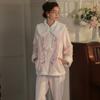 Women’s Plush Sleeping Suits Sexy Thick Velvet Embroidered Outer Robe and Pants Lounge Pajamas Comfortable Clothing
