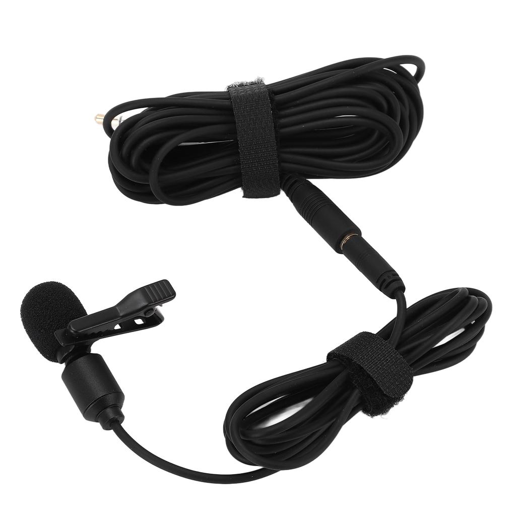 Professional Lavalier Lapel Microphone Cardioid Clip On Lapel Mic for Camera Phone Live Broadcast