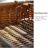 Plastic Storage Tray Rectangular Woven Basket New Serving Tray  Dining Table