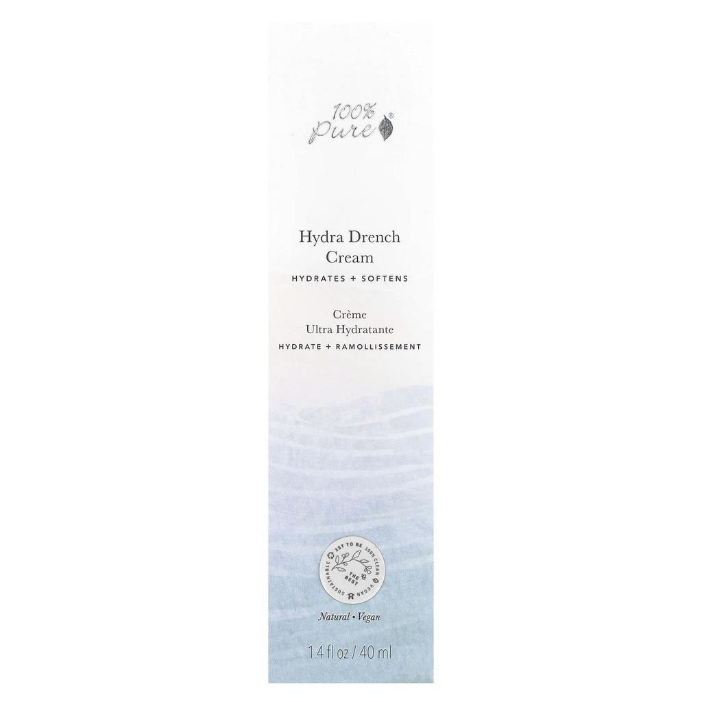 100% Pure, Hydra Drench Cream, 40Ml(1.4Fl Oz)