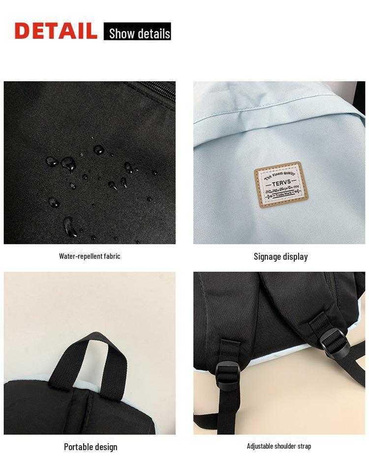 Trendy lett ryggsekk med stor kapasitet for ungdomsskoleelever