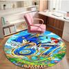 Sonic Print Round Rug, Washable Floor Carpet, For Entryway Dorm Laundry Room Office Study, Home Decor Birthday Christmas Gift