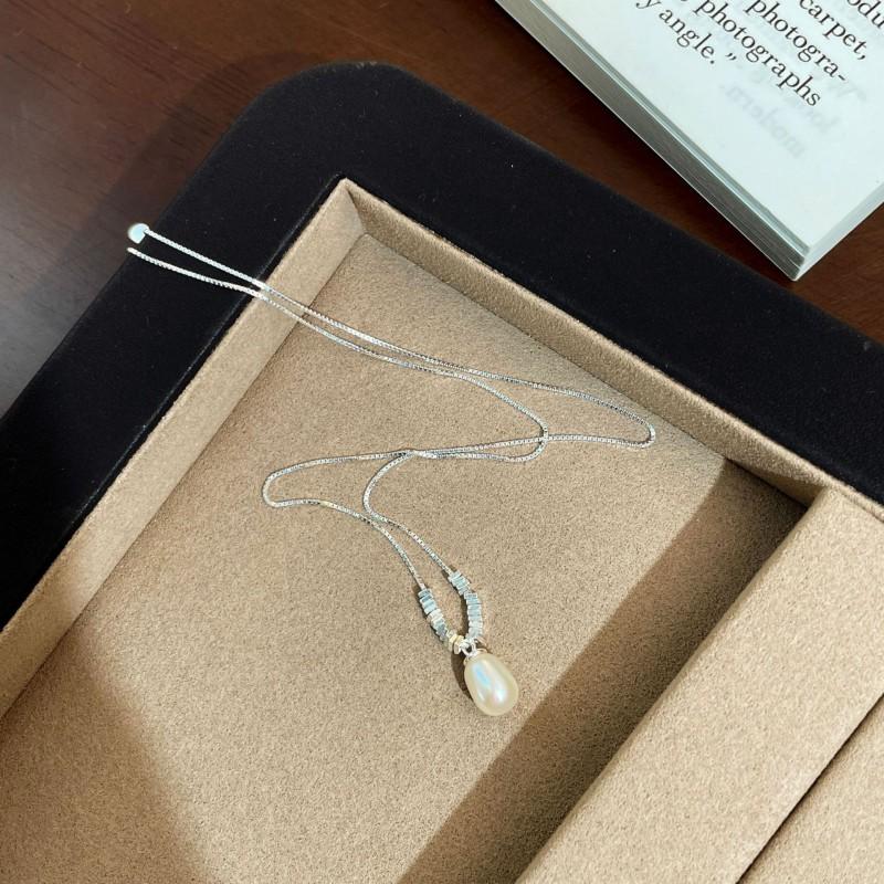 Natural Freshwater Pearl Choker Necklace Women Simple Trendy Clavicle Chain Luxury Style