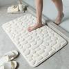 HOMZY Bathroom Bathtub Water Absorption Non-slip Floor Rug Bath Mat Doormat Cobblestone Embossed Washable Carpets