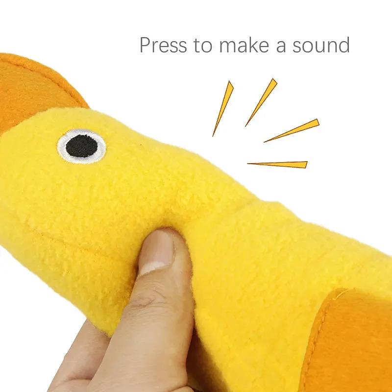 Quacky Delight Interactive Dog Snack Dispenser Squeak Toy for Puppy Training Mental Stimulation Durable Chew Resistant Easy To