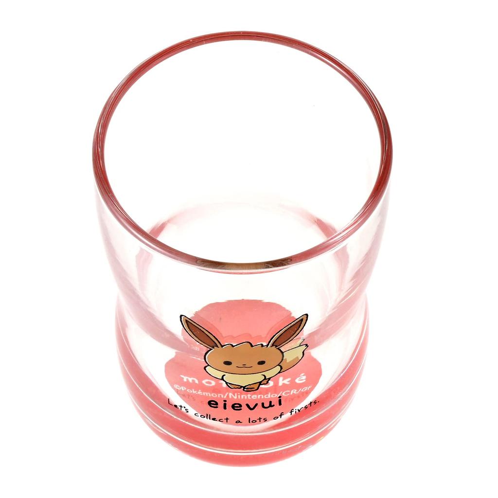 Kaneshotouki Eevee Glass Approximately 9cm Made in 050151 "Pokémon" Tumbler, Tall, "Nakayoshi Glass," Pink, Japan,