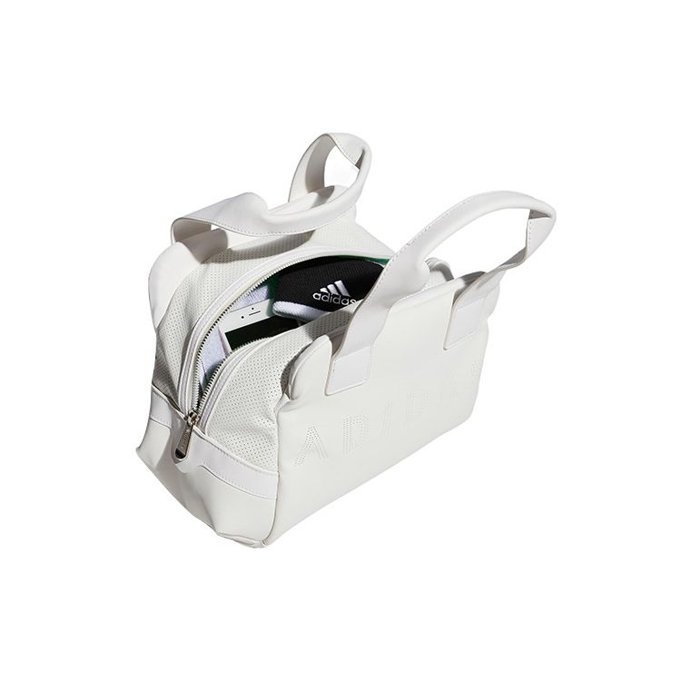 Adidas Originals Trefoil Casual Sports Two-Way Zipper Closure Synthetic Leather Tote Bag Women Tote Bag White GT5908