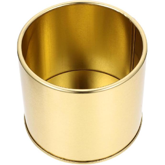 

POPETPOP Gold Mini Pot for Indoor-Outdoor: Metal Plants Bucket, Gold Decor Pots for Modern Home Table Office Desk Bathroom Balcony Decoration - 5.31