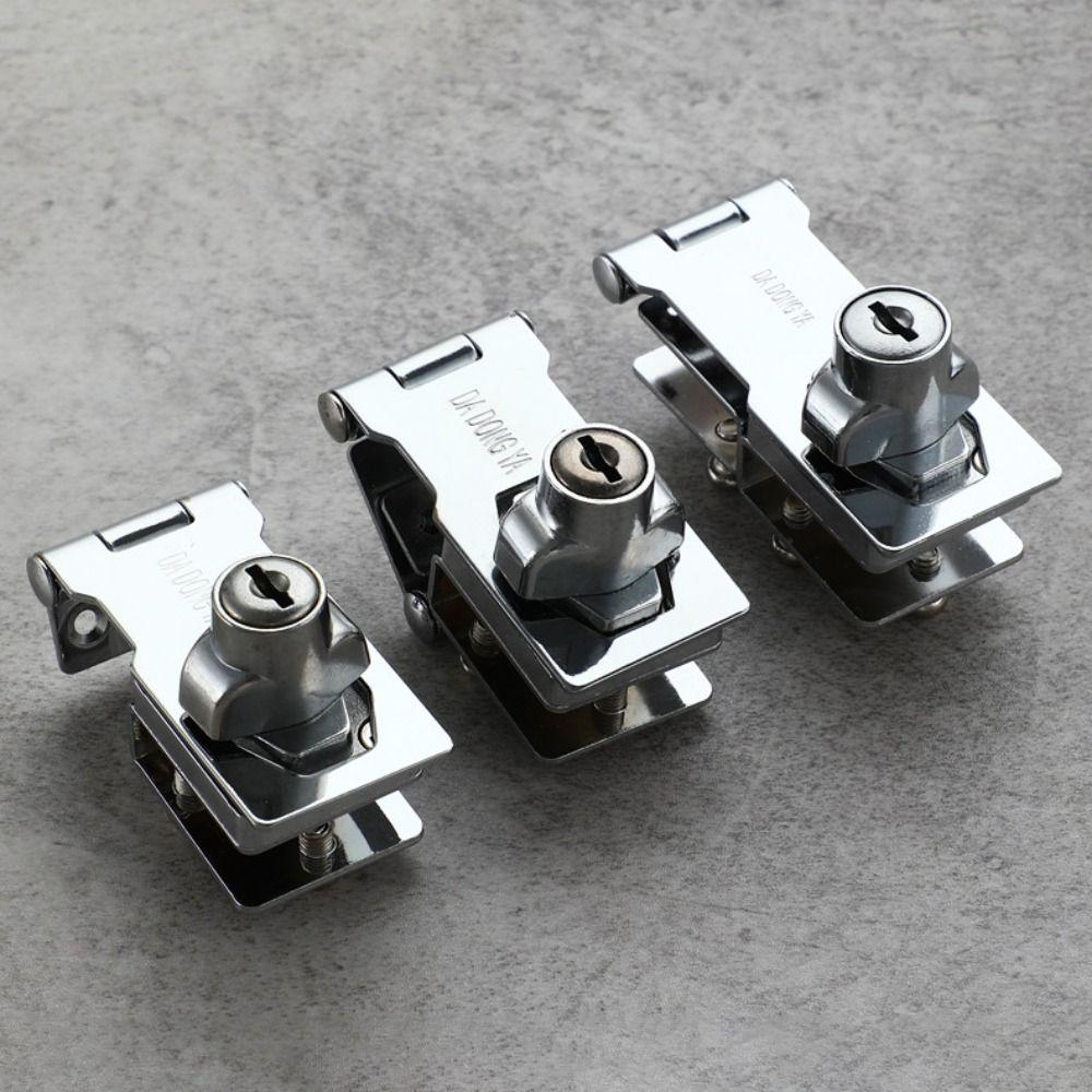 Security Cabinet Display Lock Zinc Alloy Lockset New Glass Door Lock  Glass Door