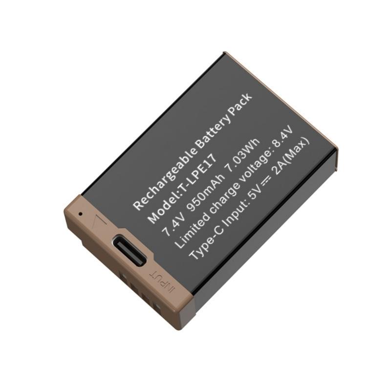 

USB C Rechargeable 950mAh Lithium Battery LPE17 for R100M3 750D R8 R10 760D Direct Charging Port Safety Protections 1