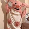 Warm Pumpkin Integrated Pajamas Soft Cosplay Costume Cozy Cartoon Animal Sleepwear  Outerwear