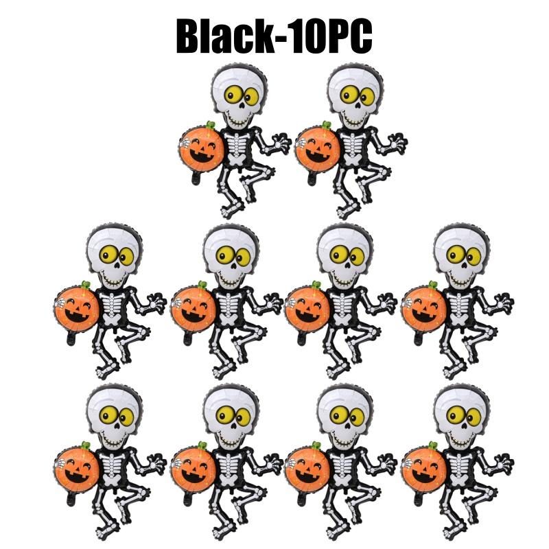 Halloween Party Decoration Cartoon Skull Pumpkin Ghost Design Aluminum Foil Balloons For Spooky Night Celebration