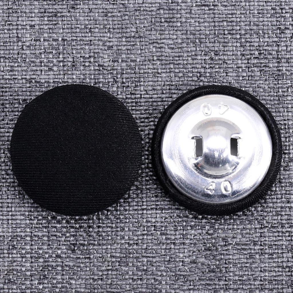 10x Fabric Cloth Covered Buttons Round Buttons Shank Buttons Sewing for Jackets Clothes Coats Formal Dress Garment Accessories