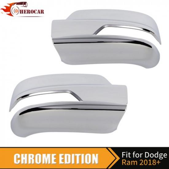 2x Chrome Rearview Side View Mirror Cover For Ram 1500 19+ W/turn Light Exterior