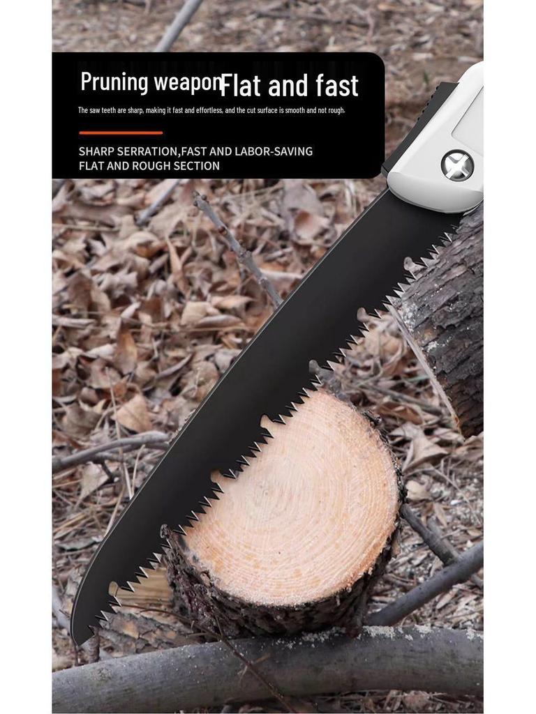Folding Manganese Steel Hand Saw for Woodworking, Tree Cutting, and Gardening