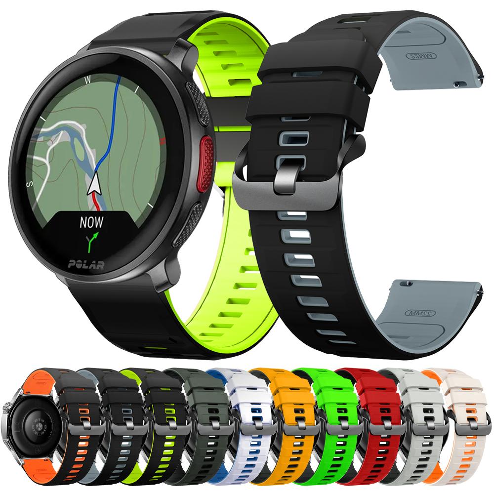 22mm silikonový řemínek na zápěstí pro Polar Grit X2/X Pro Titanový náramek pro Polar Vantage X2 Pro V3 M M2 M3 Smartwatch Řemínky Příslušenství