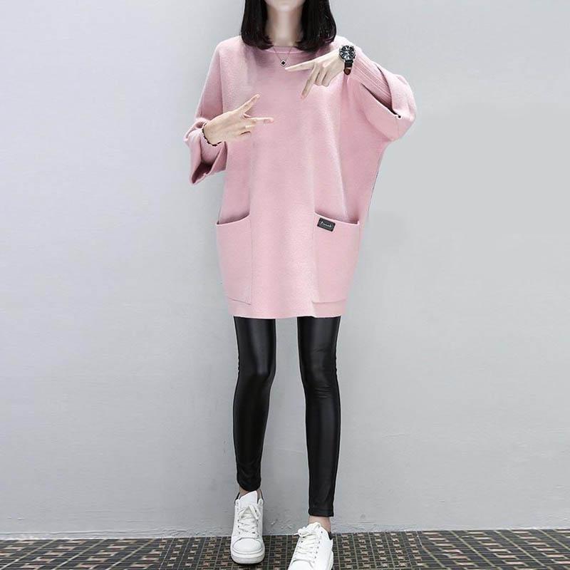 

Женское худи с круглым вырезом, длинными рукавами, однотонное, с пэчворком, свободное, с карманом Tag XL=US M