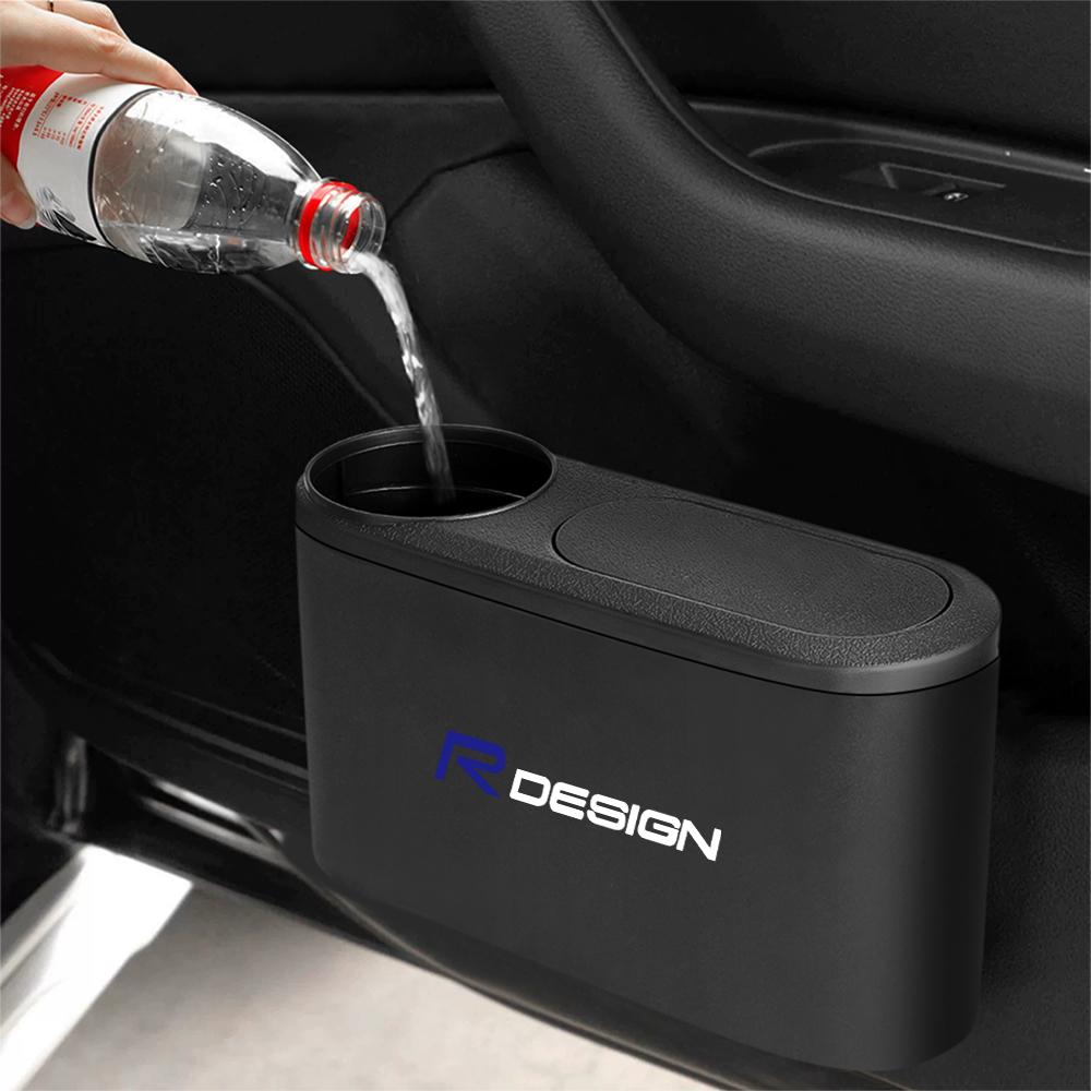 Car Trash Can Hanging Trash Bin With Drink Holder Organizer Box For Volvo V40 V60 V90 XC40 XC60 XC90 S40 S90 S60 C50 C70 Rdesign