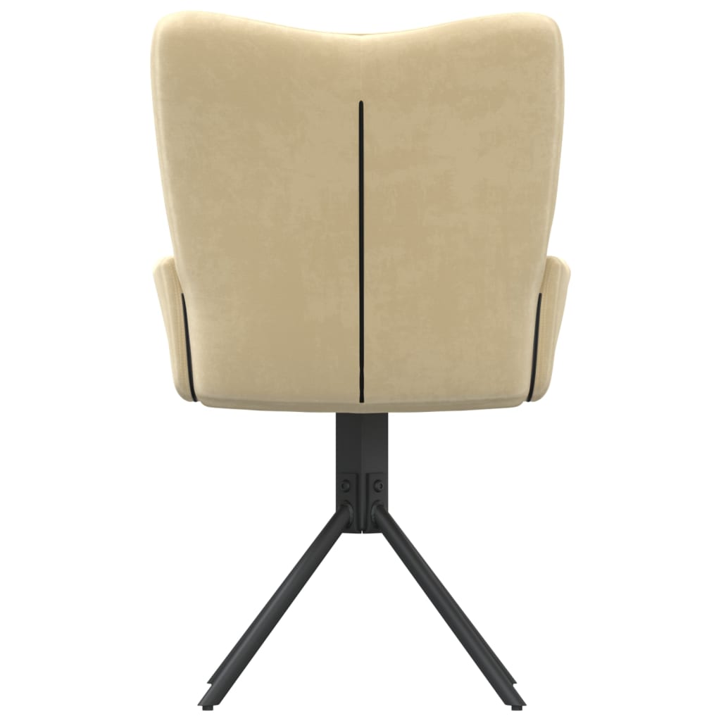 Dining Chairs 2 Pcs Swivel Cream Velvet