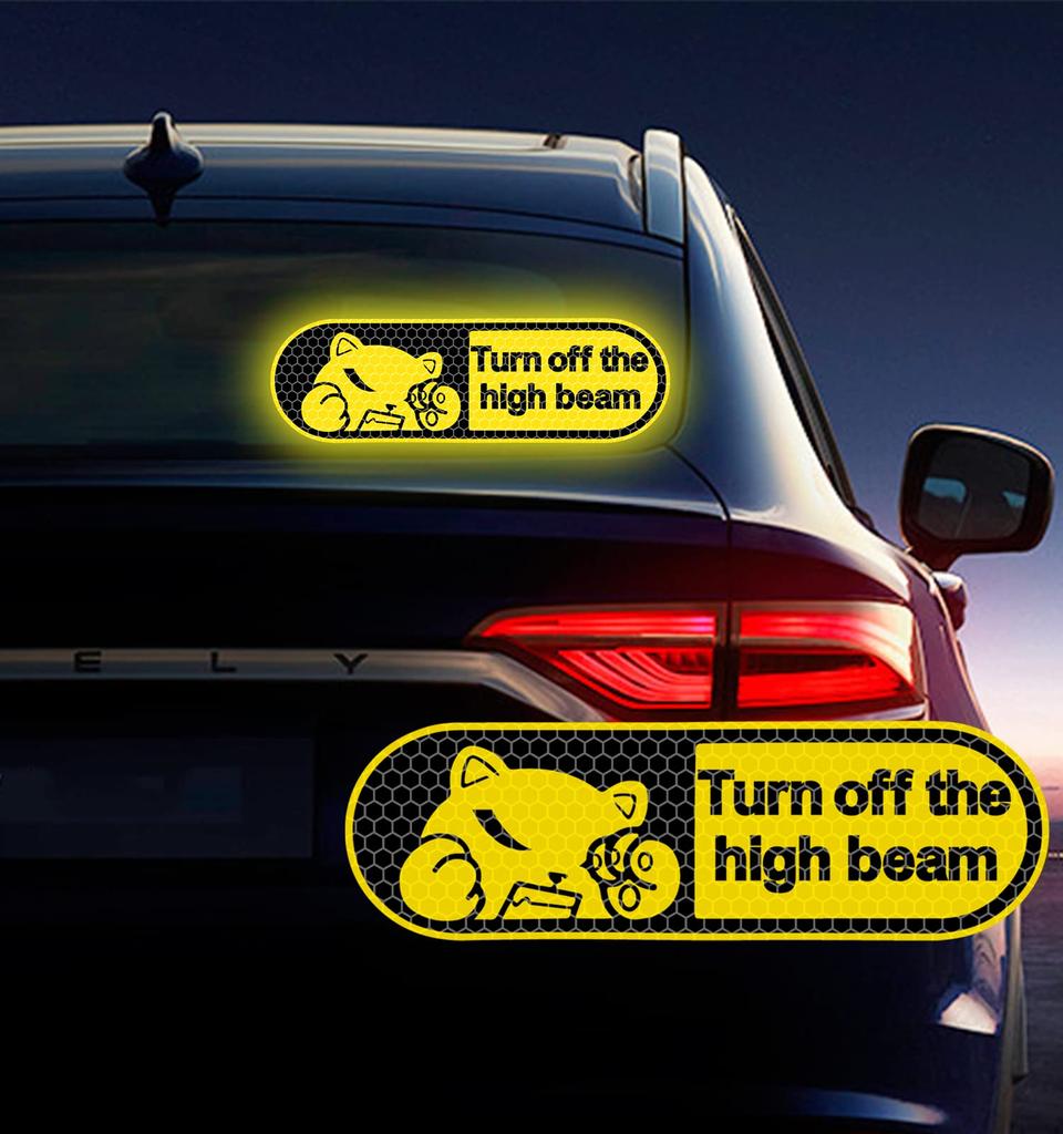 Vesvory Turn Off Your High Sticker Funny Bumper Sticker Decal Safety Warning Sign Reflective