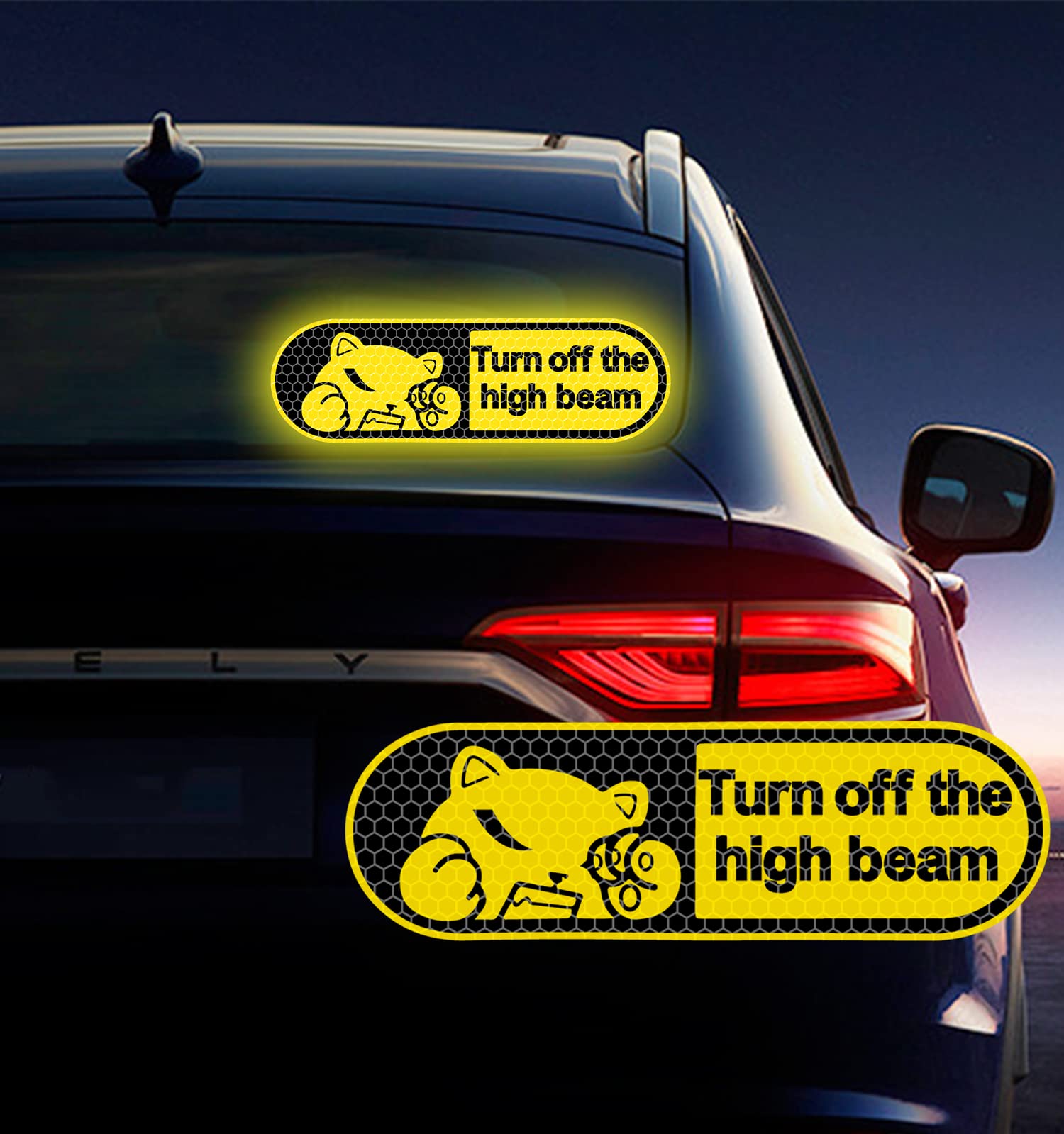 

Vesvory Turn Off Your High Sticker Funny Bumper Sticker Decal Safety Warning Sign Reflective жёлтый