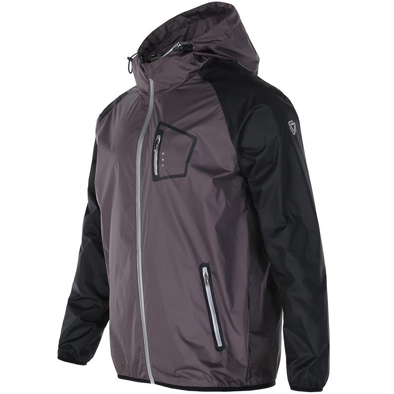 

Мужской костюм для бега с длинным рукавом - Весенне-летняя спортивная одежда, куртка большого размера для тренировок на открытом воздухе. 2XL