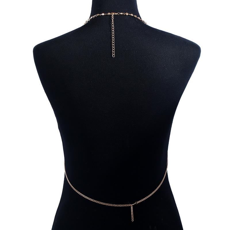 Necklace, European And American Creative Fashion Hipster Multi-Layer Chest Chain, Sexy Body Chain