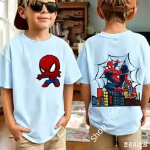 2026 Summer Spider Children's T Shirt Breathable Fabric Classic Character Patterns in A Cute Style Suitable Daily Playwear